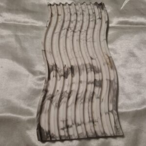 מגש גל גדול מגבס בעבודת יד לתכשיטים, קרמים, בשמים וכו'